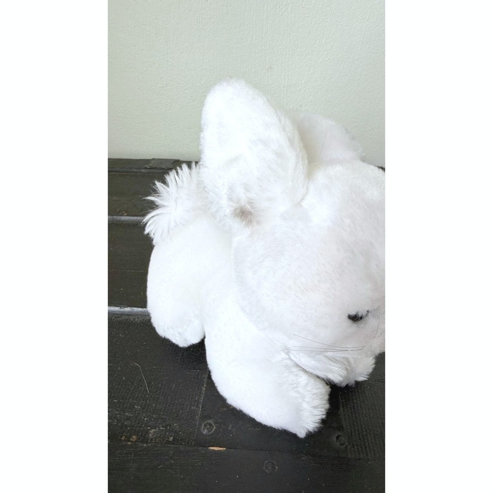 Vintage 1987 Avon White Bunny Rabbit Plush PA940 Pink Nose Korea - Picture 4 of 7